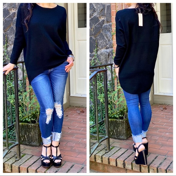 ShopEvelynne Sweaters - ✨PARIS✨ 
Black High/Low loose fit sweater